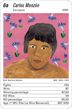 Boxen, Volume 1, Karte 6a, ARG/PAN/MEX/PUR, Carlos Monzón, Illustration: Martina Walther.