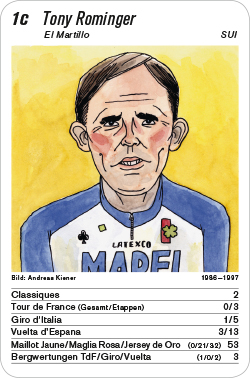 Radsport, Volume 1, Karte 1c, SUI, Tony Rominger, Illustration: Andreas Kiener.