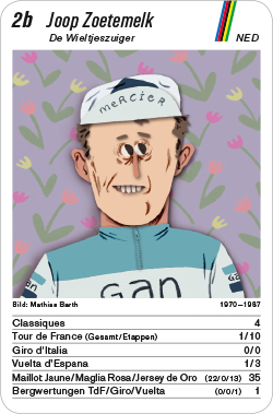 Radsport, Volume 1, Karte 2b, NED, Joop Zoetemelk, Illustration: Mathias Barth.