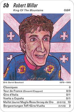 Radsport, Volume 2, Karte 5b, GBR, Robert Millar, Illustration: Daniel Bosshard.