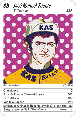 Radsport, Volume 2, Karte 8b, ESP, José Manuel Fuente, Illustration: Maria Rehli.
