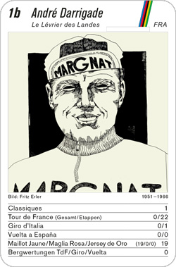 Radsport, Volume 3, Karte 1b, FRA, André Darrigade, Illustration: Fritz Erler.