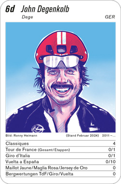 Radsport, Volume 3, Karte 6d, GER, John Degenkolb, Illustration: Ronny Heimann.