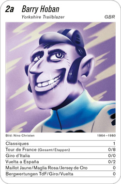 Radsport, Volume 3, Karte 2a, GBR, Barry Hoban, Illustration: Nino Christen.