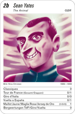 Radsport, Volume 3, Karte 2b, GBR, Sean Yates, Illustration: Nino Christen.