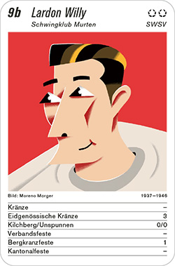 Schwingen, Volume 1, Karte 9b, SWSV, Lardon Willy, Illustration: Moreno Morger.