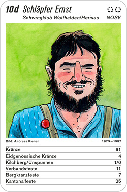 Schwingen, Volume 1, Karte 10d, NOSV, Schläpfer Ernst, Illustration: Andreas Kiener.