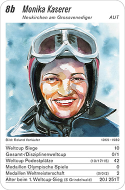 Ski Alpin, Volume 1, Karte 8b, AUT, Monika Kaserer, Illustration: Roland Vorlaufer.